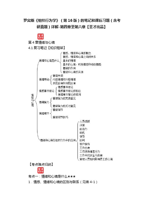 罗宾斯《组织行为学》（第16版）的笔记和课后习题（含考研真题）详解-第四章至第六章【圣才出品】