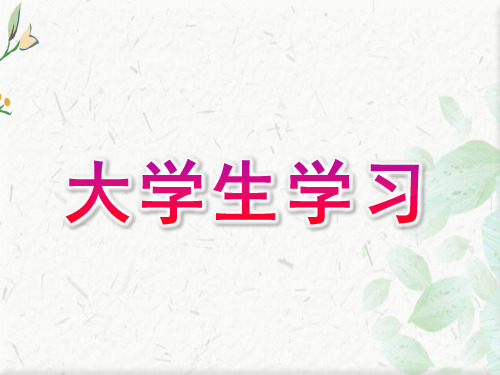 大学生学习ppt