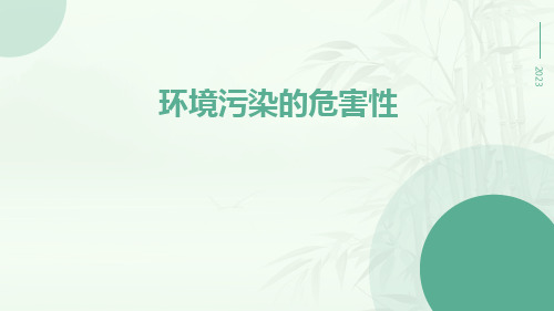 环境污染的危害性PPT