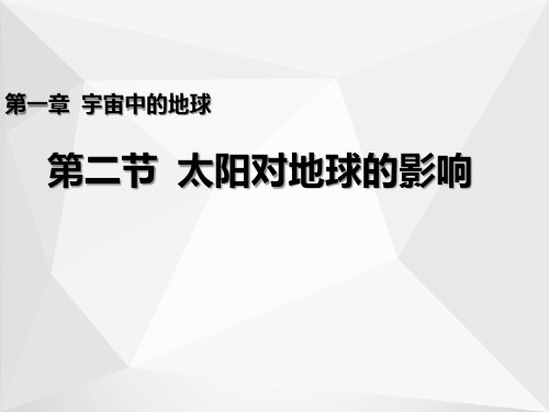 高一地理人教版(2019)必修第一册课件：第一章 第二节 太阳对地球的影响