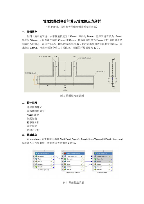 ansys workbench的管道热流固耦合案例例子