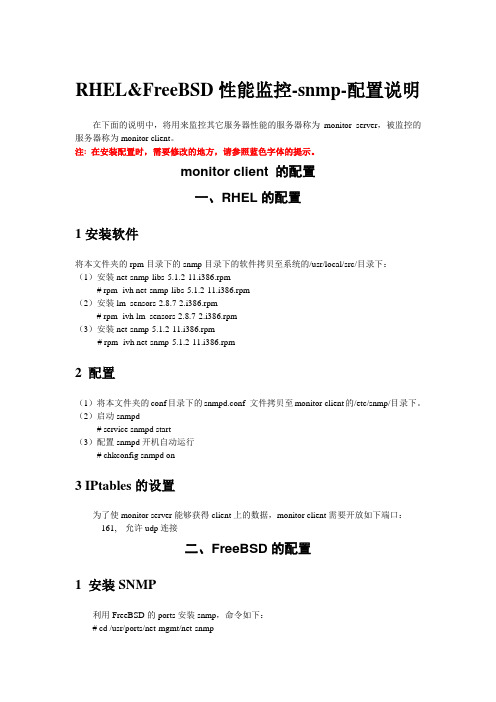 RHEL&FreeBSD性能监控-SNMP-配置说明