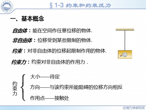 1.3约束与约束反力