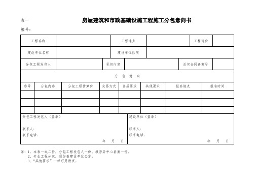 建筑工程劳务合同、脚手架合同备案申请表格