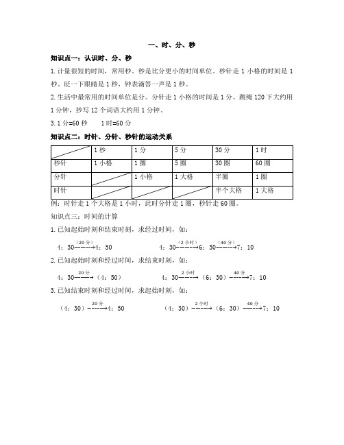 三年级数学上册知识点(人教版)