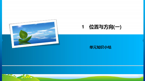 人教三年级下册数学习题课件1位置与方向(一) 单元知识小结