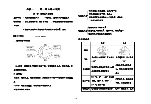 必修一第一章  地球与地图