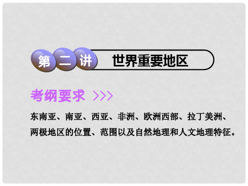 高考地理一轮复习 第3部分 区域地理 第九章 世界地理 第二讲 世界重要地区课件 中图版