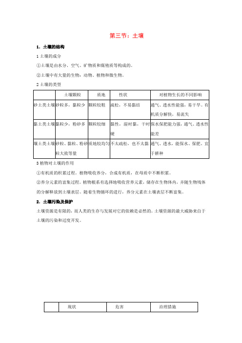 中考科学之地球、宇宙和空间科学知识点总结：土壤、地球上的水体和天气与气候