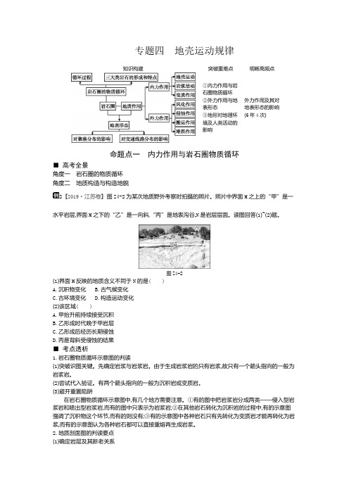 专题四 地壳运动规律