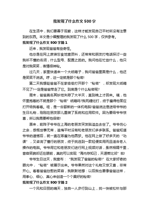 我发现了什么作文500字