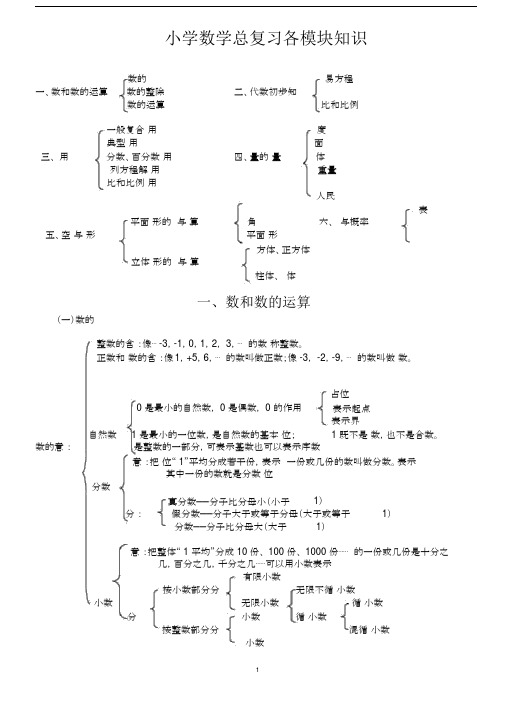 (完整版)北师大版小学数学总复习知识点.doc