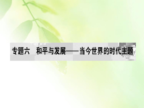 2019-2020学年人民版高中历史选修三课件：专题6 和平与发展 二