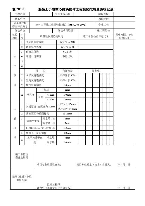 河北省工程建设标准资料表格1