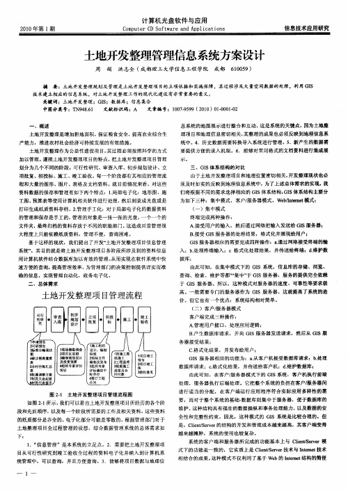 土地开发整理管理信息系统方案设计