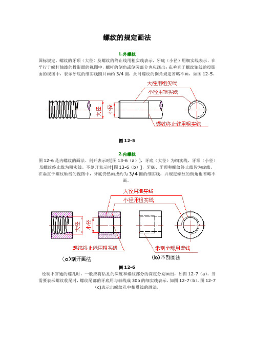 螺纹的标准制图