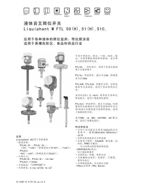 E+H音叉开关FTL51