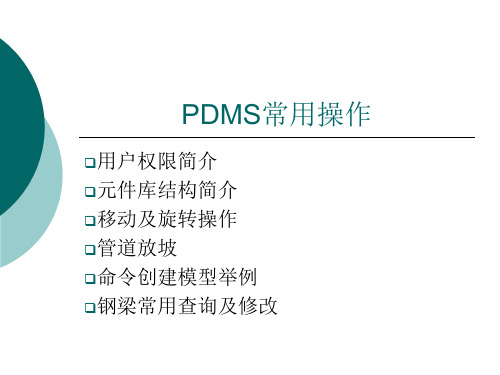 (完整版)PDMS常用操作