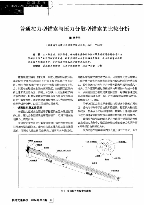 普通拉力型锚索与压力分散型锚索的比较分析