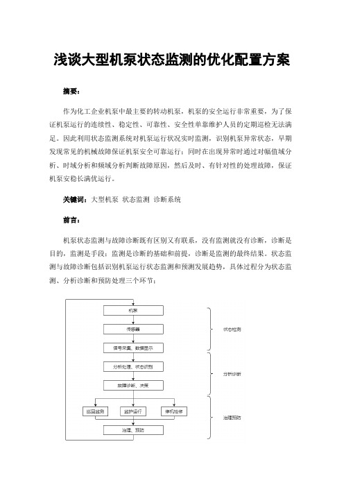 浅谈大型机泵状态监测的优化配置方案