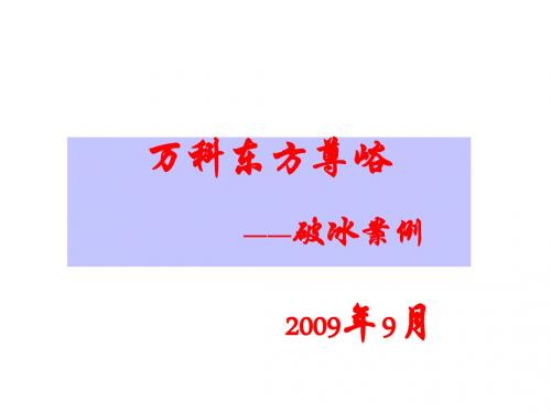 2009年9月深圳东方尊峪破冰案例