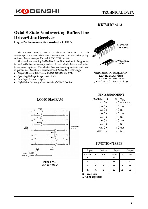 KK74HC241A中文资料