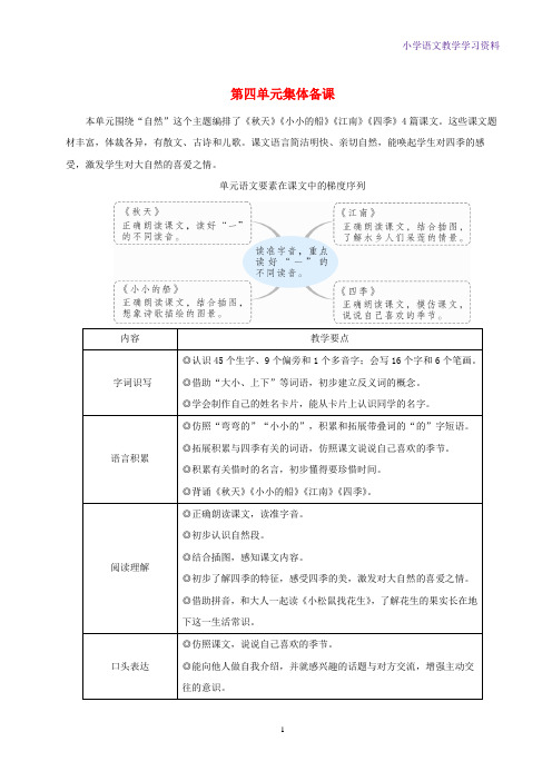 一年级语文上册课文11秋天教案新人教版