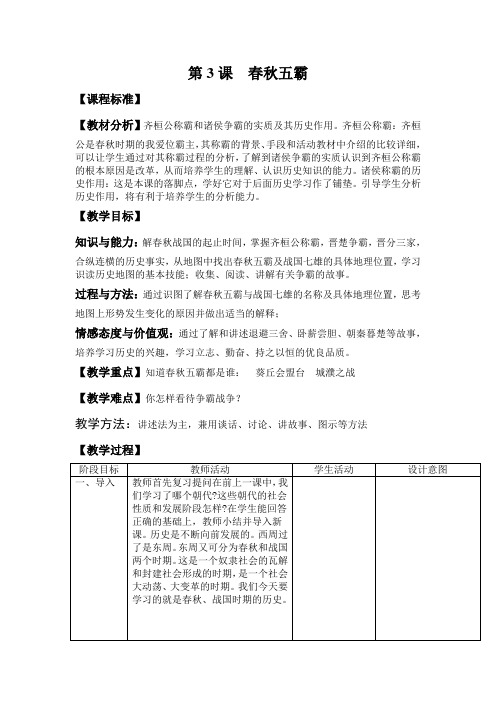 第3课 春秋五霸