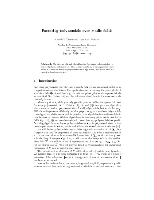 Factoring polynomials over p-adic fields