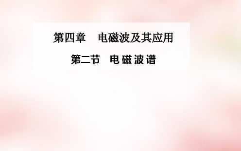 高中物理 第四章 第二节 电磁波谱课件 新人教版选修1-1 