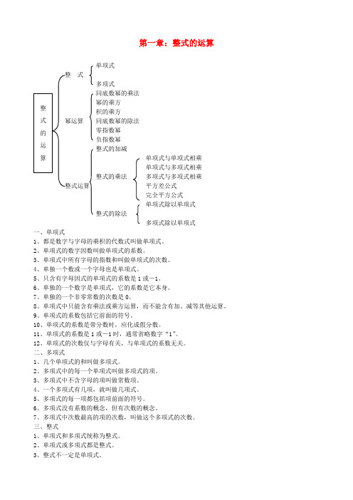 数学七年级下册北师大版(全部知识点归纳)