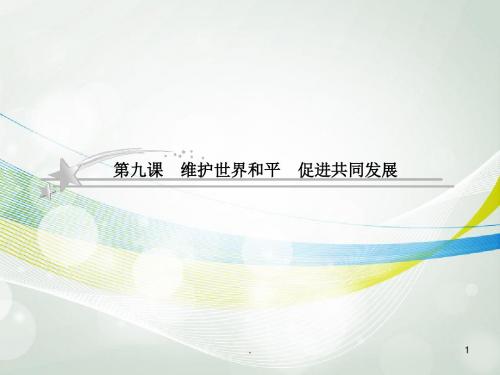 高考政治总复习 49 维护世界和平 促进共同发展课件 新人教版必修2