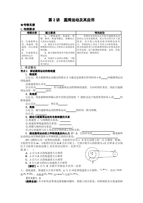 高考物理系列教案《圆周运动及其应用》