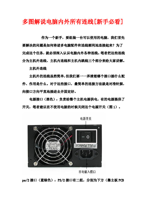 图解电脑内外所有连线(新手装机必看)