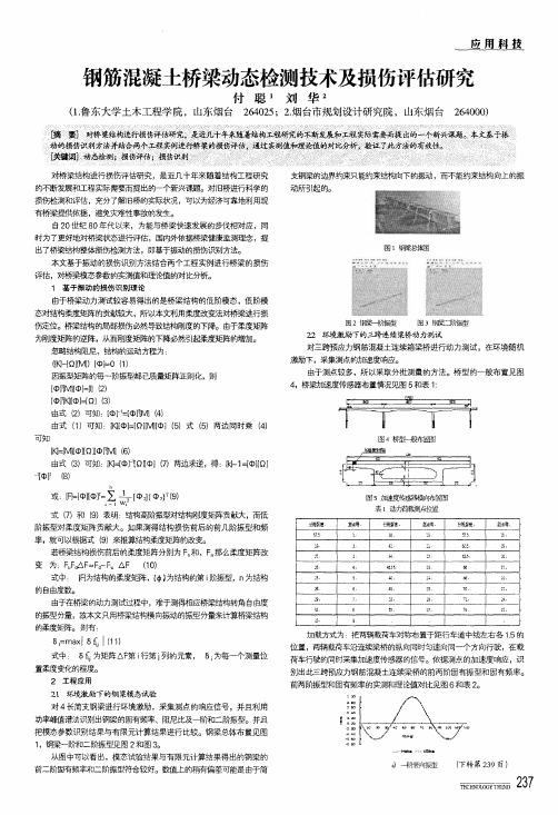 钢筋混凝土桥梁动态检测技术及损伤评估研究