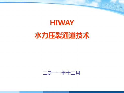 HIWAY水力压裂通道技术