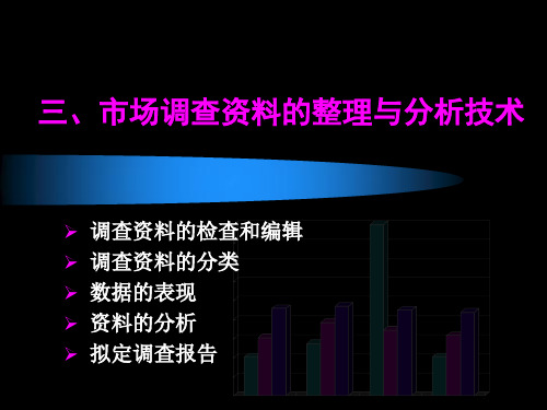 市场调查资料整理与分析