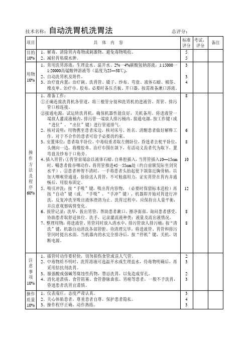 自动洗胃机洗胃法