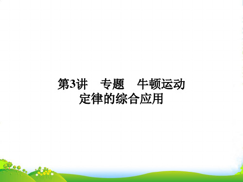 《金新学案》高三物理一轮复习 牛顿运动定律的综合应用课件