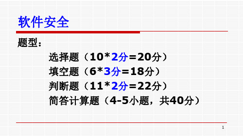 《软件安全》复习PPT