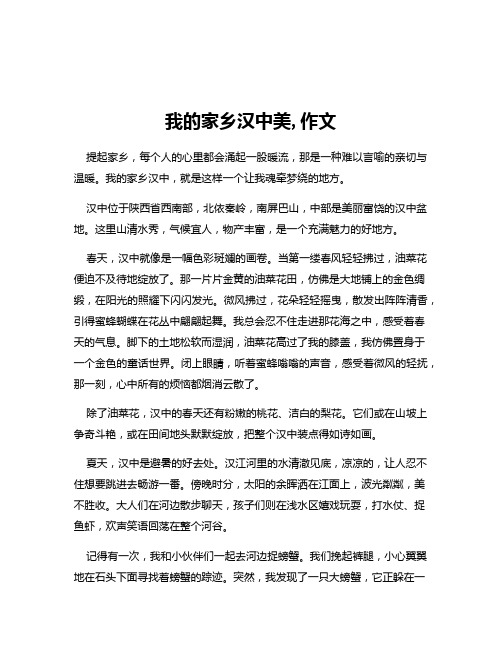 我的家乡汉中美,作文