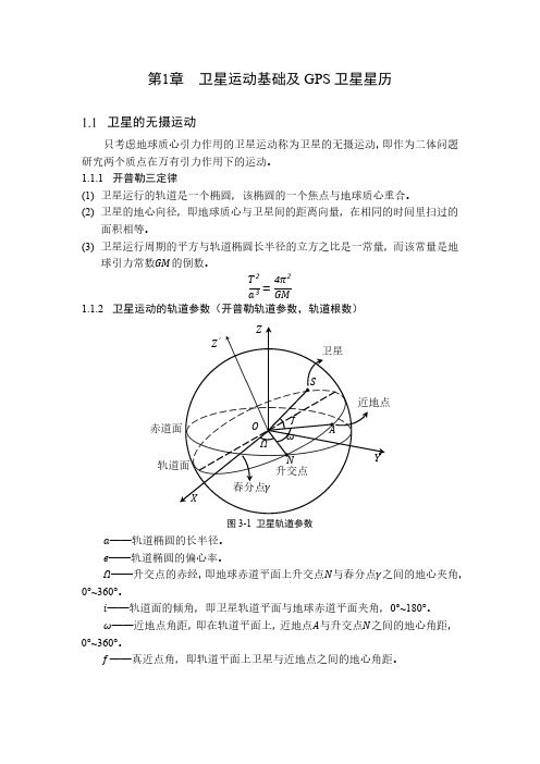 卫星运动基础及GPS卫星星历