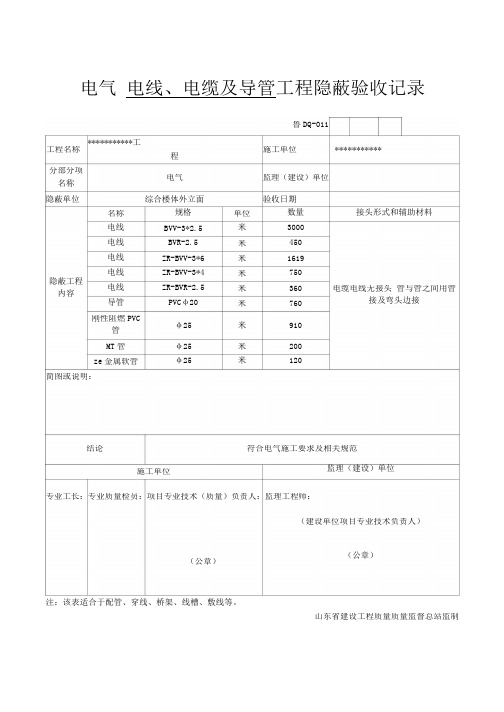 亮化工程结算表格资料