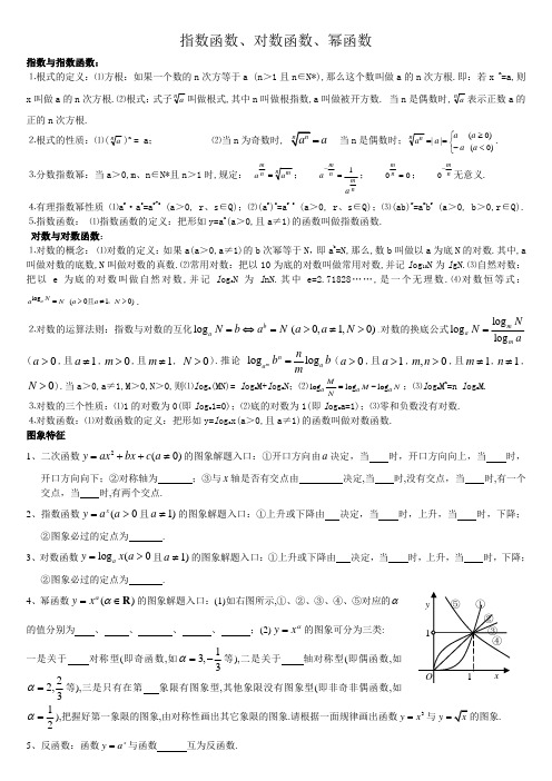 指数函数、对数函数、幂函数