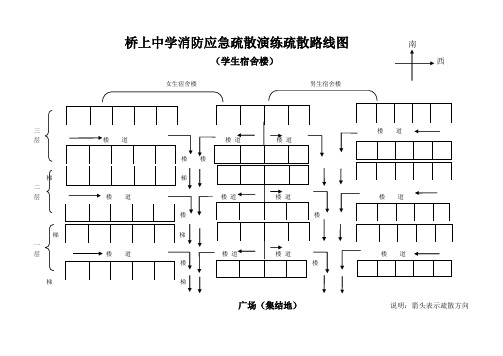 消防应急疏散演练疏散路线图