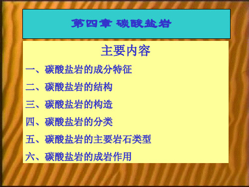 碳酸盐岩的结构结晶