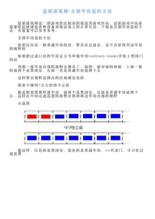 监狱建筑师全部牢房监控方法