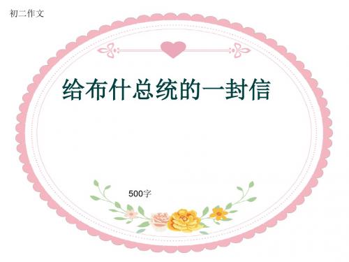 初二作文《给布什总统的一封信》500字(共8页PPT)