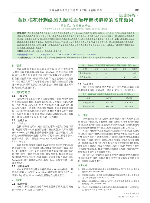 蒙医梅花针刺络加火罐放血治疗带状疱疹的临床效果