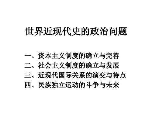 人教必修1历史第二轮专题复习系列《世界近现代史的政治问题》ppt课件2.